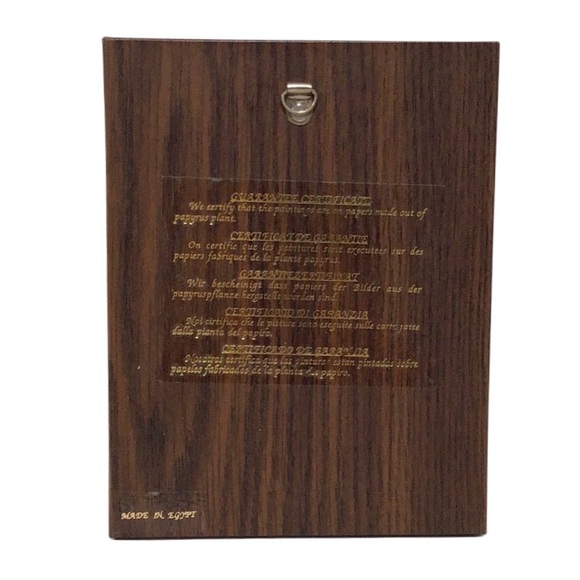 Egyptian King Hand-Painted on Papyrus Paper, Framed, Signed - Picture 7 of 8